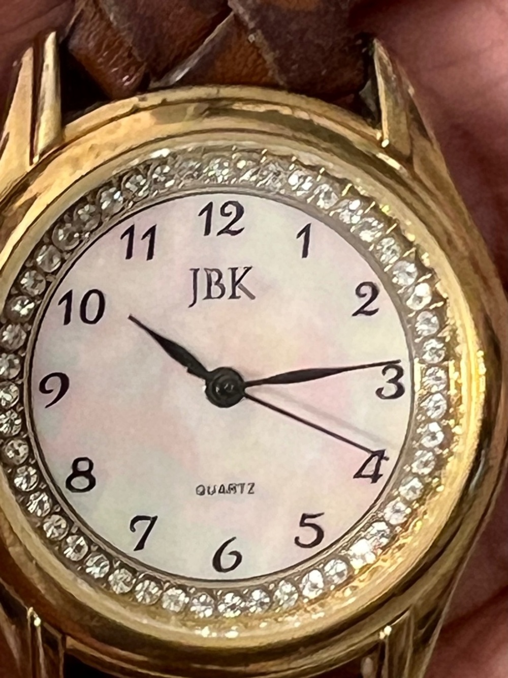 JBK Camrose & Kross Jacqueline Kennedy Watch Gold Tone Braided Leather Band
